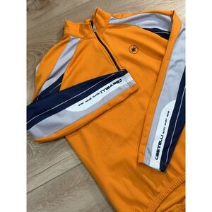 Castelli VTG Orange LS Cycling Jersey Techno Sport Wear Made‎ in Italy Size M